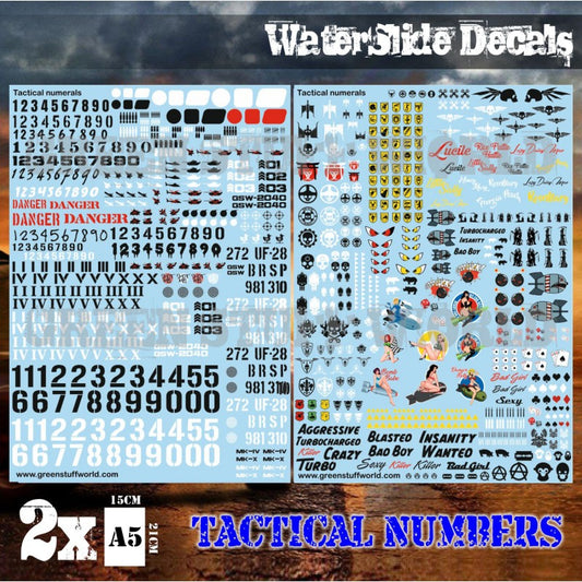 Waterslide Decals - Tactical Num...