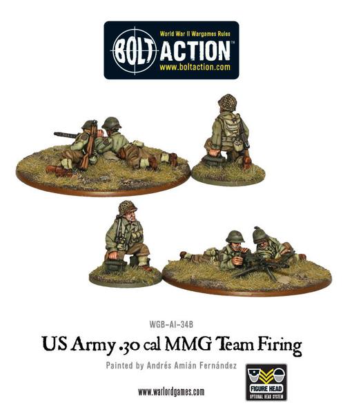 US Army 30 Cal MMG Team Firing - United States (Bolt Action)