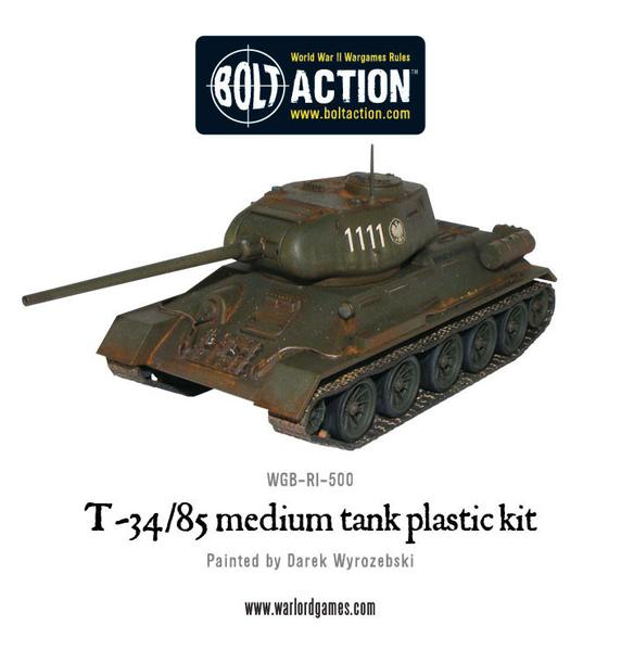 T-34/85 Medium Tank - Soviet (Bolt Action) :www.mightylancergames.co.uk 