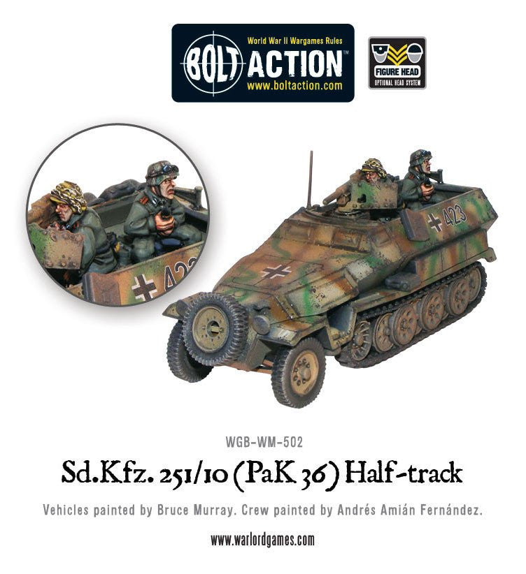 SD.KFZ 251/10 (PaK 36) Half-Track - German (Bolt Action) :www.mightylancergames.co.uk