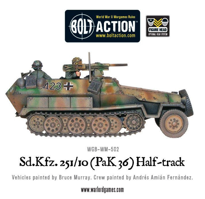 SD.KFZ 251/10 (PaK 36) Half-Track - German (Bolt Action) :www.mightylancergames.co.uk